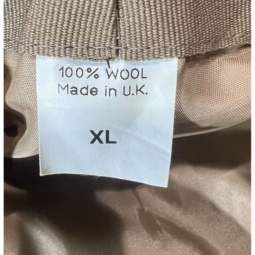 Highlander by Lochcarron Camel Tartan Barnton Flat 100% Wool Cap Scotland XL